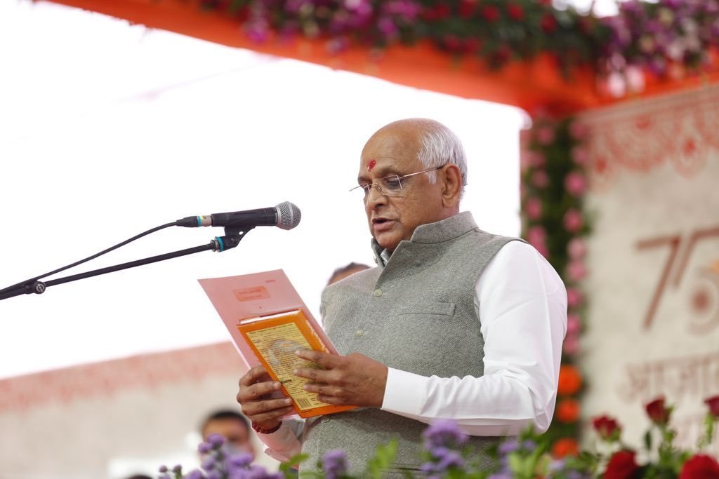 PM congratulates Bhupendra Patel on taking oath as CM of Gujarat